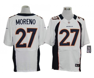 Size 60 4XL-Knowshon Moreno Denver Broncos #27 White Stitched Nike Elite NFL Jerseys