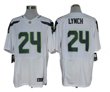 Size 60 4XL-Marshawn Lynch Seattle Seahawks #24 White Stitched Nike Elite NFL Jerseys