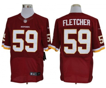 Size 60 4XL-London Fletcher Washington Redskins #59 Red Stitched Nike Elite NFL Jerseys