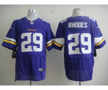Size 60 4XL Rhodes Minnesota Vikings #29 Purple Stitched Nike Elite Jersey