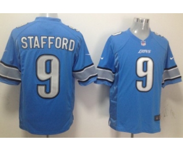 Nike Detroit Lions #9 Matthew Stafford Light Blue Game Jersey
