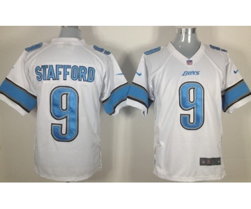 Nike Detroit Lions #9 Matthew Stafford White Game Jersey