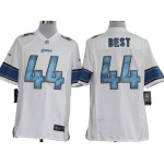 Nike Detroit Lions#44 Jahvid Best White Game Jersey