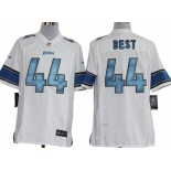 Nike Detroit Lions#44 Jahvid Best White Game Jersey