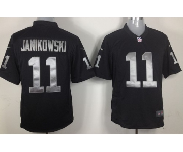 Nike Oakland Raiders #11 Sebastian Janikowski Black Game Jersey
