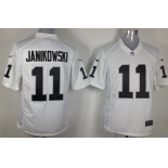 Nike Oakland Raiders #11 Sebastian Janikowski White Game Jersey