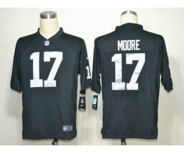 Nike Oakland Raiders 17 Denarius Moore Black 2012 Nike NFL Game Jersey