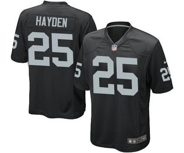Nike Oakland Raiders #25 DJ Hayden Black Game NFL Jersey