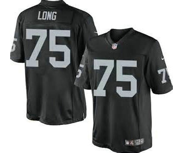 Nike Oakland Raiders #75 Howie Long Black Game Jersey