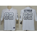 Nike Oakland Raiders #92 Richard Seymour White With Silvery Game Jersey