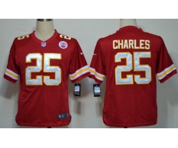 Nike Kansas City Chiefs #25 Jamaal Charles Red Game Jersey