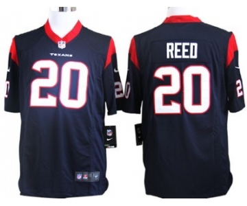Nike Houston Texans #20 Ed Reed Blue Game Jersey