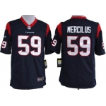 Nike Houston Texans #59 Whitney Mercilus Blue Game Jersey