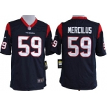 Nike Houston Texans #59 Whitney Mercilus Blue Game Jersey