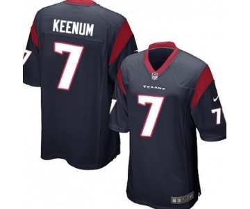 Nike Houston Texans #7 Case Keenum Blue Game Jersey