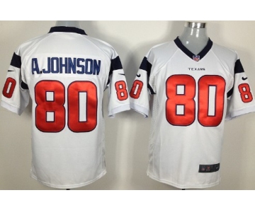 Nike Houston Texans #80 Andre Johnson White Game Jersey