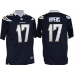 Nike San Diego Chargers #17 Philip Rivers Navy Blue Game Jersey