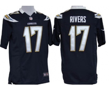 Nike San Diego Chargers #17 Philip Rivers Navy Blue Game Jersey