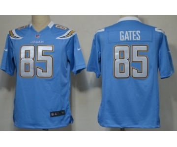 Nike San Diego Chargers #85 Antonio Gates Light Blue Game Jersey