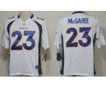 Nike Denver Broncos #23 Willis McGahee White Game Jersey