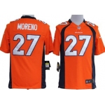 Nike Denver Broncos #27 Knowshon Moreno Orange Game Jersey