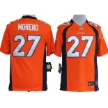 Nike Denver Broncos #27 Knowshon Moreno Orange Game Jersey