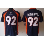 Nike Denver Broncos #92 Elvis Dumervil Blue Game Jersey