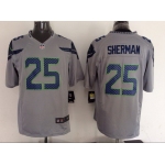 Nike Seattle Seahawks #25 Richard Sherman Gray Game Jersey