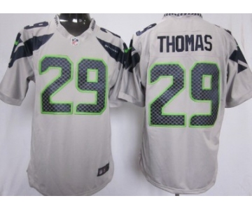 Nike Seattle Seahawks #29 Earl Thomas Gray Game Jersey