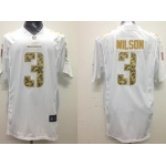 Nike Seattle Seahawks #3 Russell Wilson Salute to Service White Game Jersey