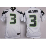 Nike Seattle Seahawks #3 Russell Wilson White Game Jersey