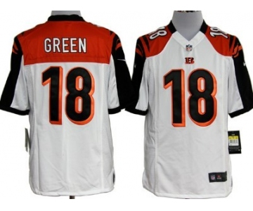 Nike Cincinnati Bengals #18 A.J. Green White Game Jersey