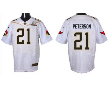 Men's Arizona Cardinals #21 Patrick Peterson White 2016 Pro Bowl Nike Elite Jersey