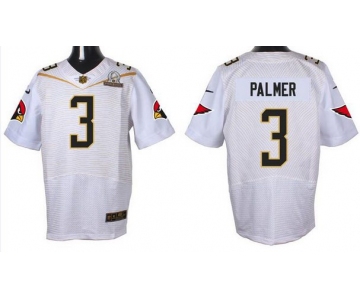 Men's Arizona Cardinals #3 Carson Palmer White 2016 Pro Bowl Nike Elite Jersey
