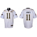 Men's Atlanta Falcons #11 Julio Jones White 2016 Pro Bowl Nike Elite Jersey