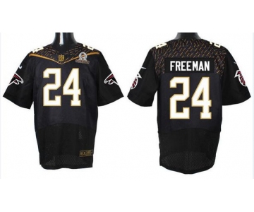 Men's Atlanta Falcons #24 Devonta Freeman Black 2016 Pro Bowl Nike Elite Jersey