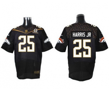 Men's Denver Broncos #25 Chris Harris Jr Black 2016 Pro Bowl Nike Elite Jersey