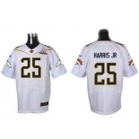 Men's Denver Broncos #25 Chris Harris Jr White 2016 Pro Bowl Nike Elite Jersey