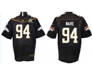 Men's Denver Broncos #94 DeMarcus Ware Black 2016 Pro Bowl Nike Elite Jersey