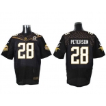 Men's Minnesota Vikings #28 Adrian Peterson Black 2016 Pro Bowl Nike Elite Jersey
