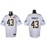 Men's Philadelphia Eagles #43 Darren Sproles White 2016 Pro Bowl Nike Elite Jersey