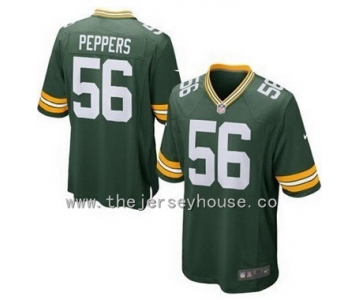 Men's Green Bay Packers #56 Julius Peppers Green Team Color NFL Nike Game Jersey