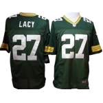 Nike Green Bay Packers #27 Eddie Lacy Green Game Jersey