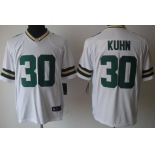 Nike Green Bay Packers #30 John Kuhn White Game Jersey