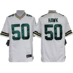 Nike Green Bay Packers #50 A.J. Hawk White Game Jersey