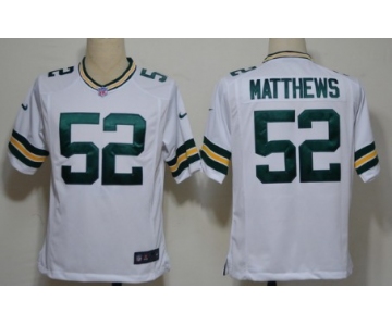 Nike Green Bay Packers #52 Clay Matthews White Game Jersey