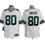 Nike Green Bay Packers #80 Donald Driver White Game Jersey