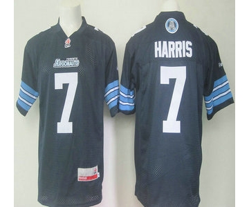 CFL Toronto Argonauts #7 Trevor Harris Navy Blue Jersey