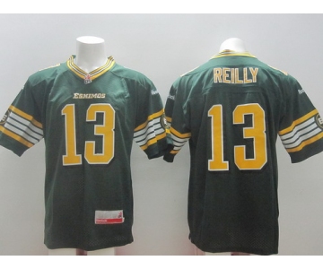 CFL Edmonton Eskimos #13 Mike Reilly Green Jersey