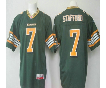 CFL Edmonton Eskimos #7 Kenny Stafford Green Jersey